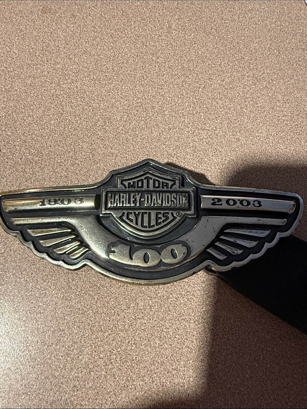 Harley-Davidson Silver Wing 100th Anniversary Belt Buckle